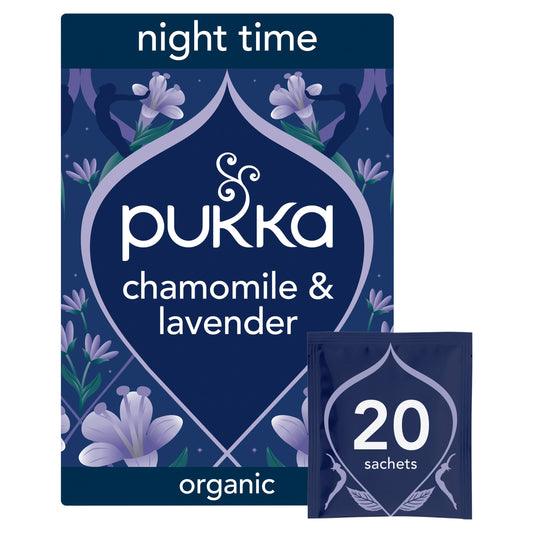 Pukka Organic Night Time Herbal Tea With Chamomile 20 Sleep Tea Bags 20g — image 1