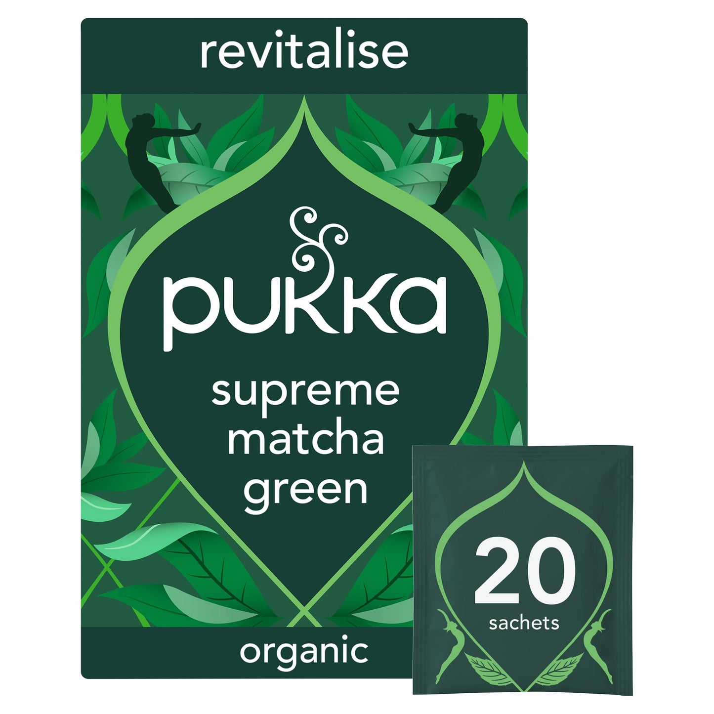 Pukka Organic Supreme Matcha Green Herbal Tea 20 Green Tea Bags 30g — image 1