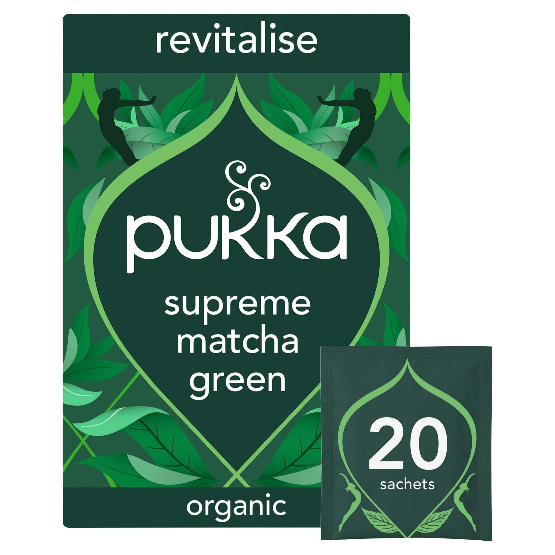 Pukka Organic Supreme Matcha Green Herbal Tea 20 Green Tea Bags 30g — image 1