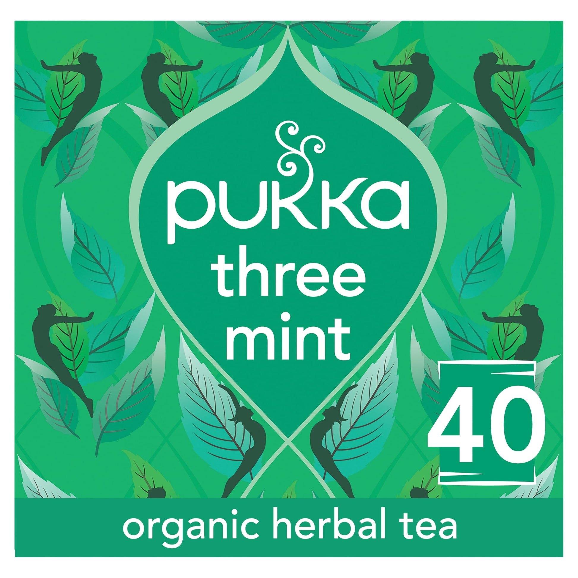 Pukka Organic Three Mint Tea With Peppermint for Digestion 40 Herbal Tea Bags 64g — image 1