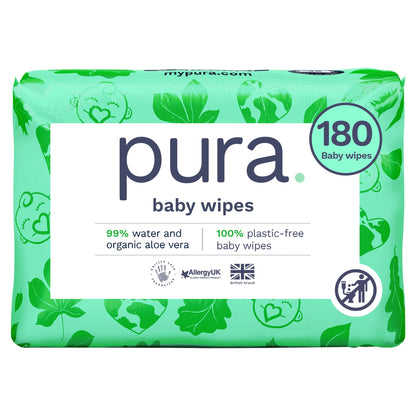 Pura Plastic Free Baby Wipes 3 x 60pk — image 1