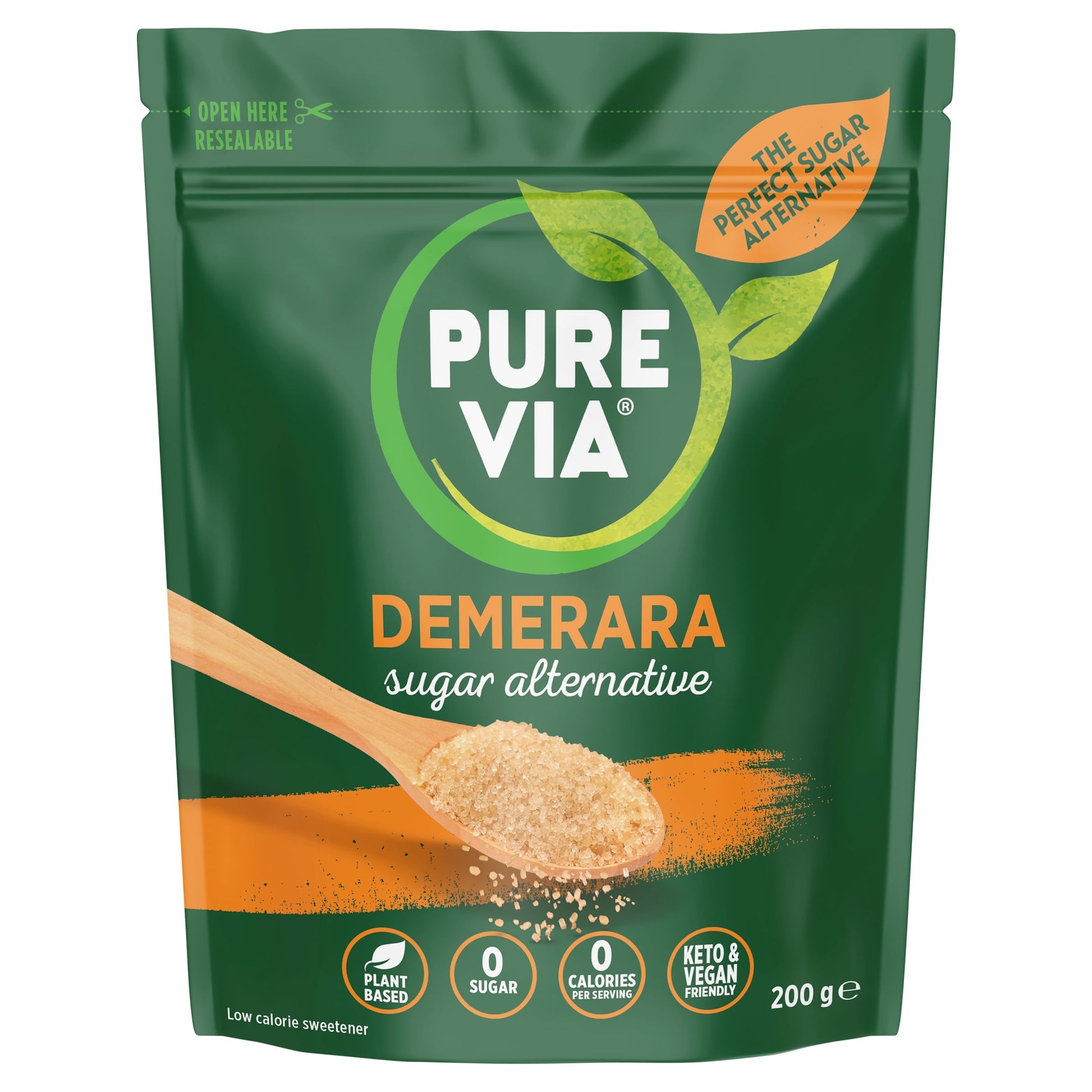 Pure Via Demerara Sugar Alternative 200g — image 1
