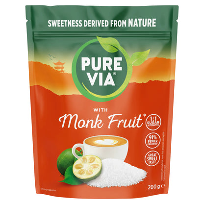 Pure Via Monk Fruit Granulated Sweetener 200g — image 1