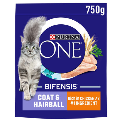 PURINA ONE Coat and Hairball Chicken Dry Cat Food 750g — image 1