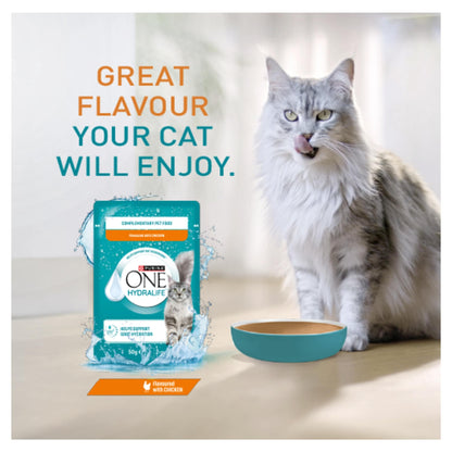 Purina ONE HYDRALIFE with Chicken Cat Compliment 6x50g — image 3