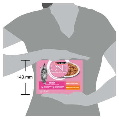 PURINA ONE Kitten Mini Fillets Salmon and Chicken Wet Cat Food 8x85g — image 3