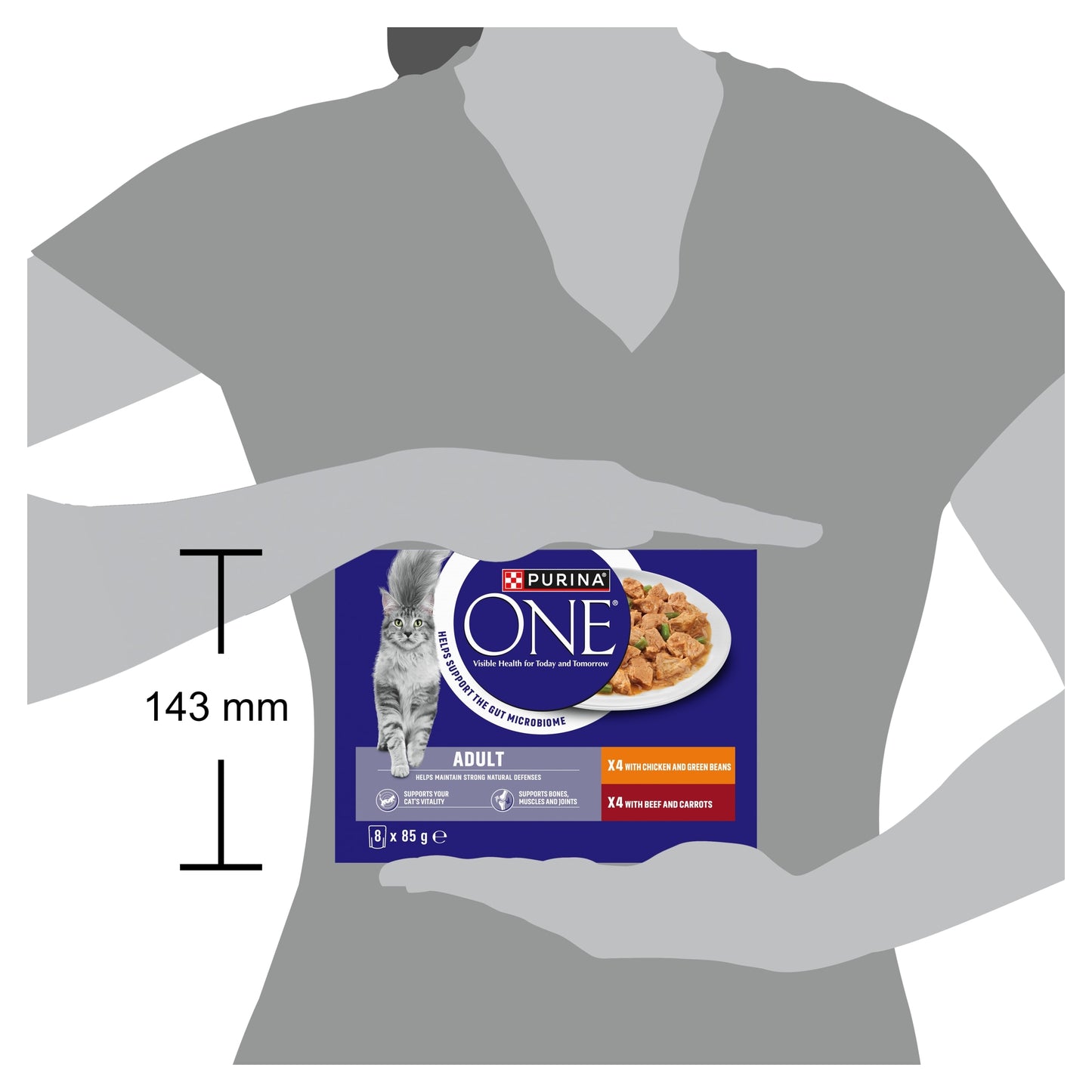 PURINA ONE Mini Fillets Chicken and Beef Wet Cat Food 8x85g — image 3