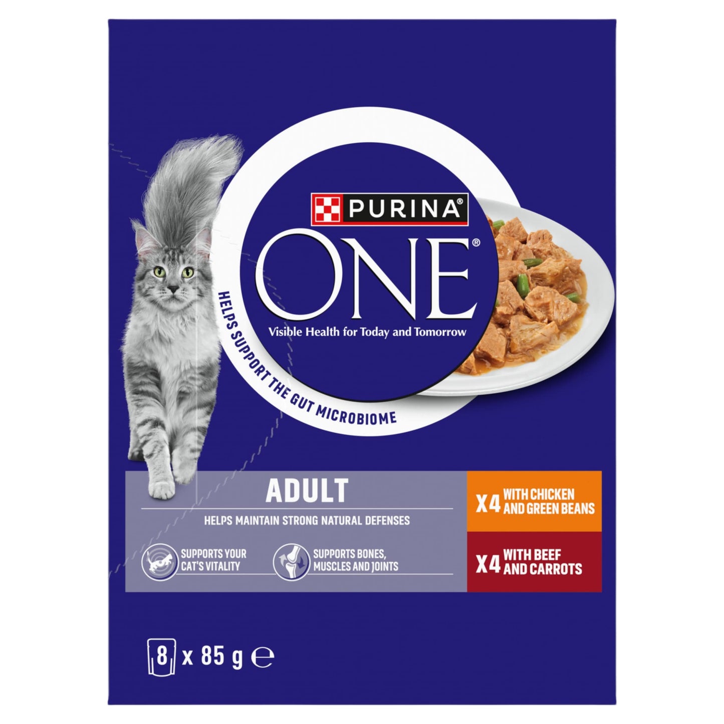 PURINA ONE Mini Fillets Chicken and Beef Wet Cat Food 8x85g — image 4