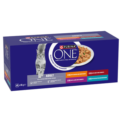 PURINA ONE Mini Fillets Mixed Selection in Gravy Wet Cat Food 40x85g — image 2