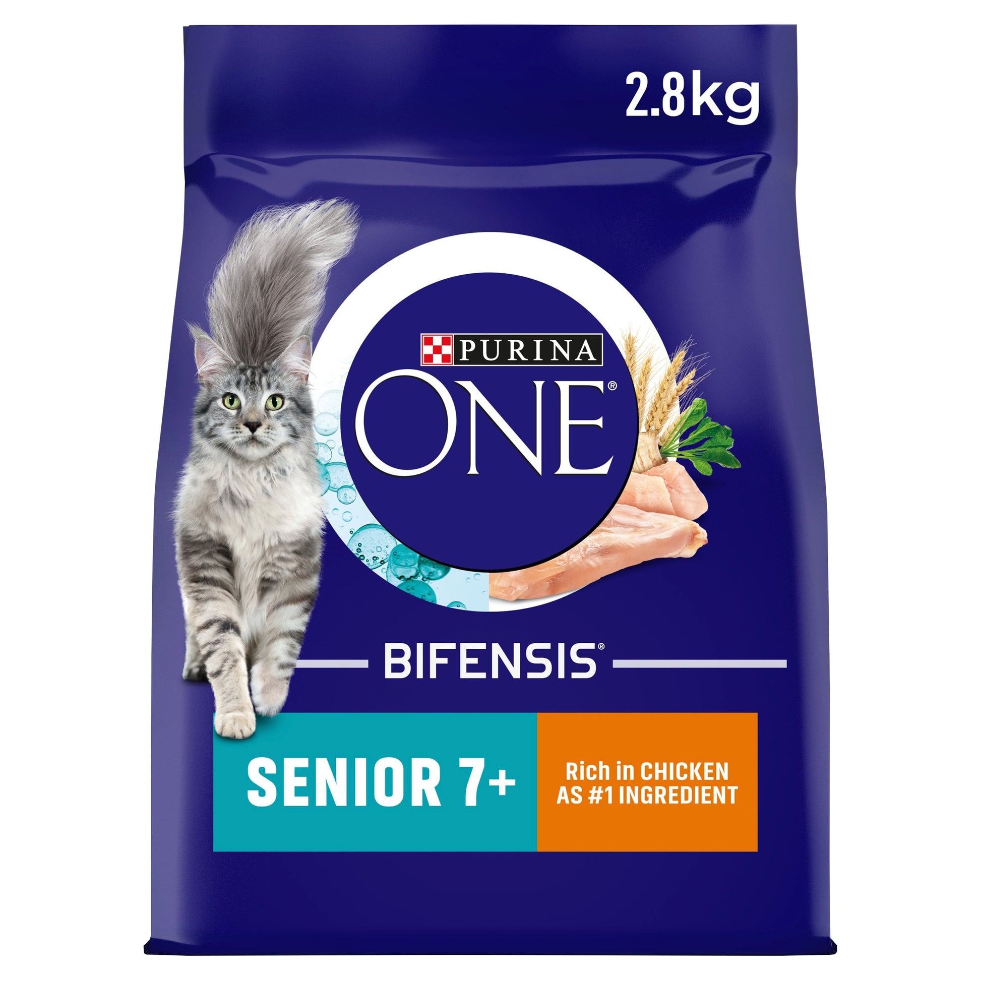 Purina One Senior 7+ Dry Cat Food Chicken 2.8Kg — image 1