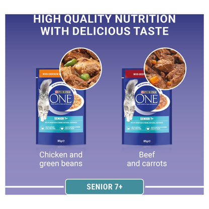 Purina One Senior 7+ Mini Fillets Mixed Selection Wet Cat Food 40x85g — image 5