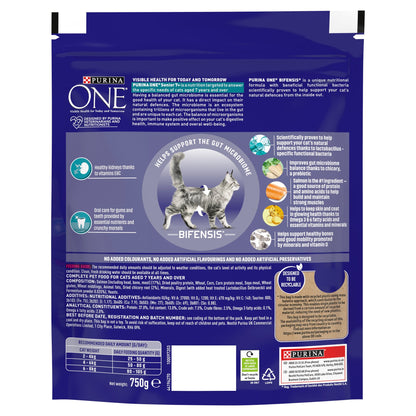 PURINA ONE Senior 7+ Salmon Dry Cat Food 750g — image 2