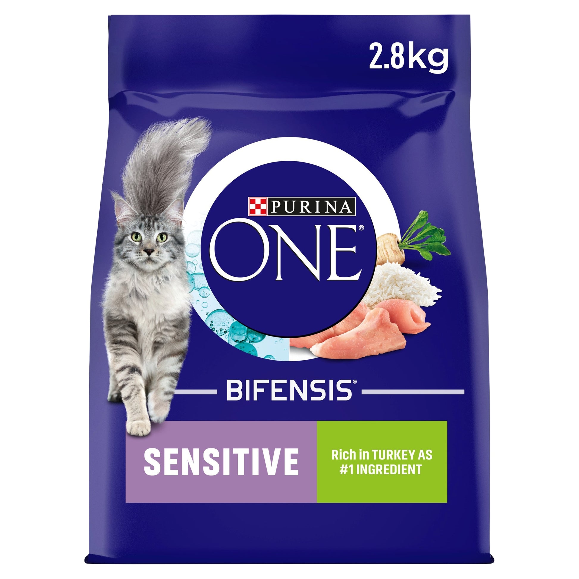 Purina One Sensitive Dry Cat Food Turkey 2.8Kg — image 1