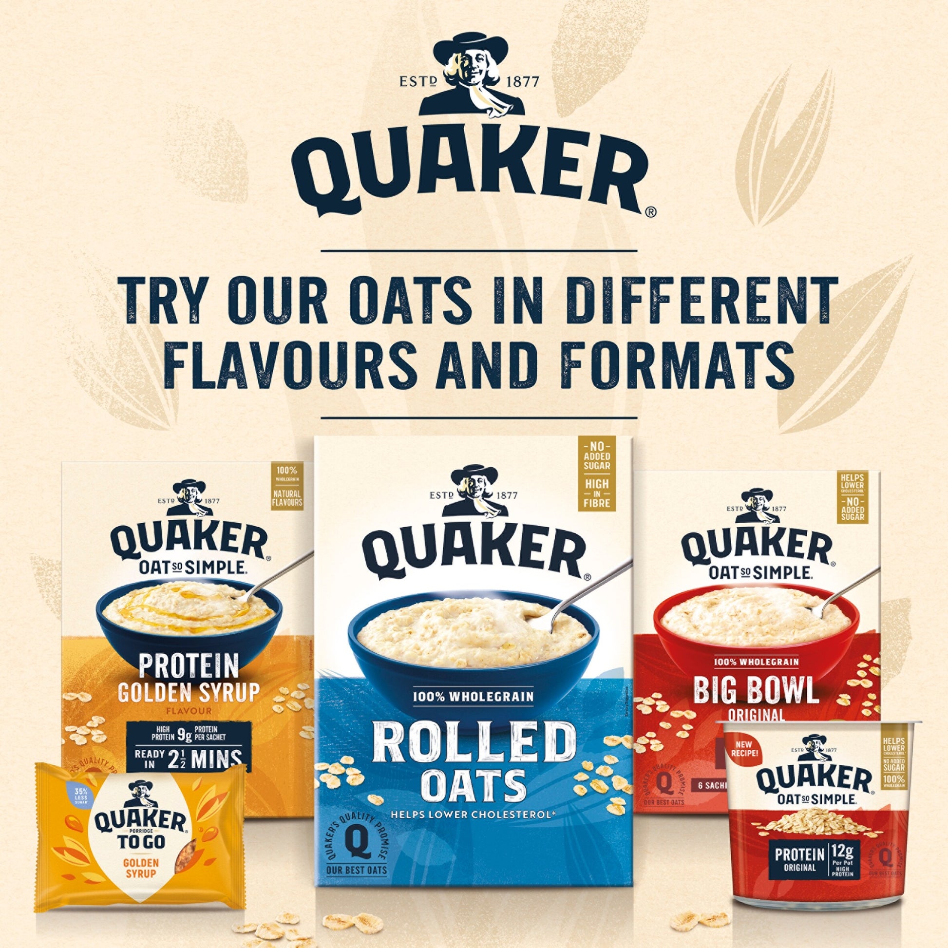 Quaker Big Bowl Golden Syrup Porridge Sachets 6x49.6g — image 2