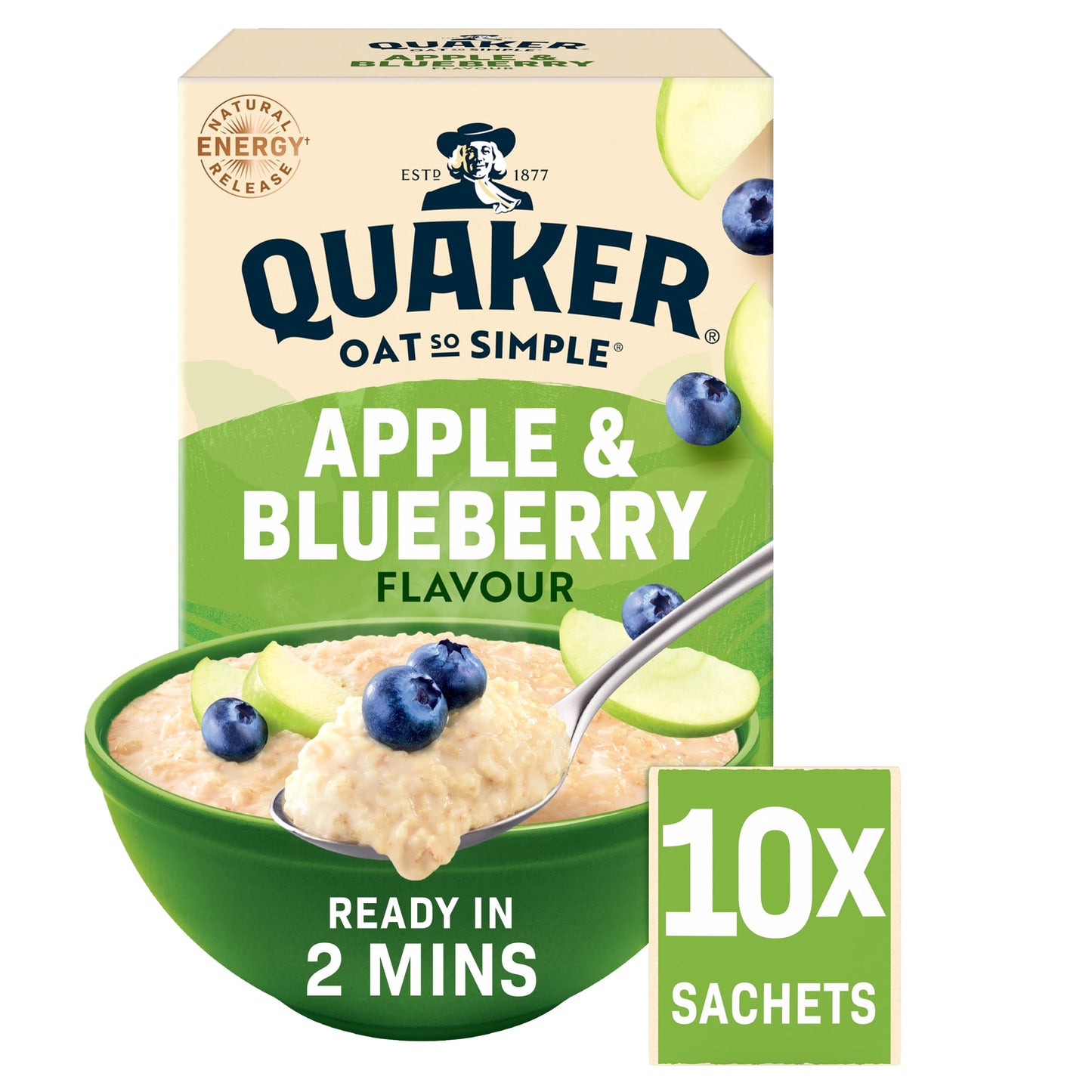 Quaker Oat So Simple Apple & Blueberry Porridge Sachets 10x36g — image 1