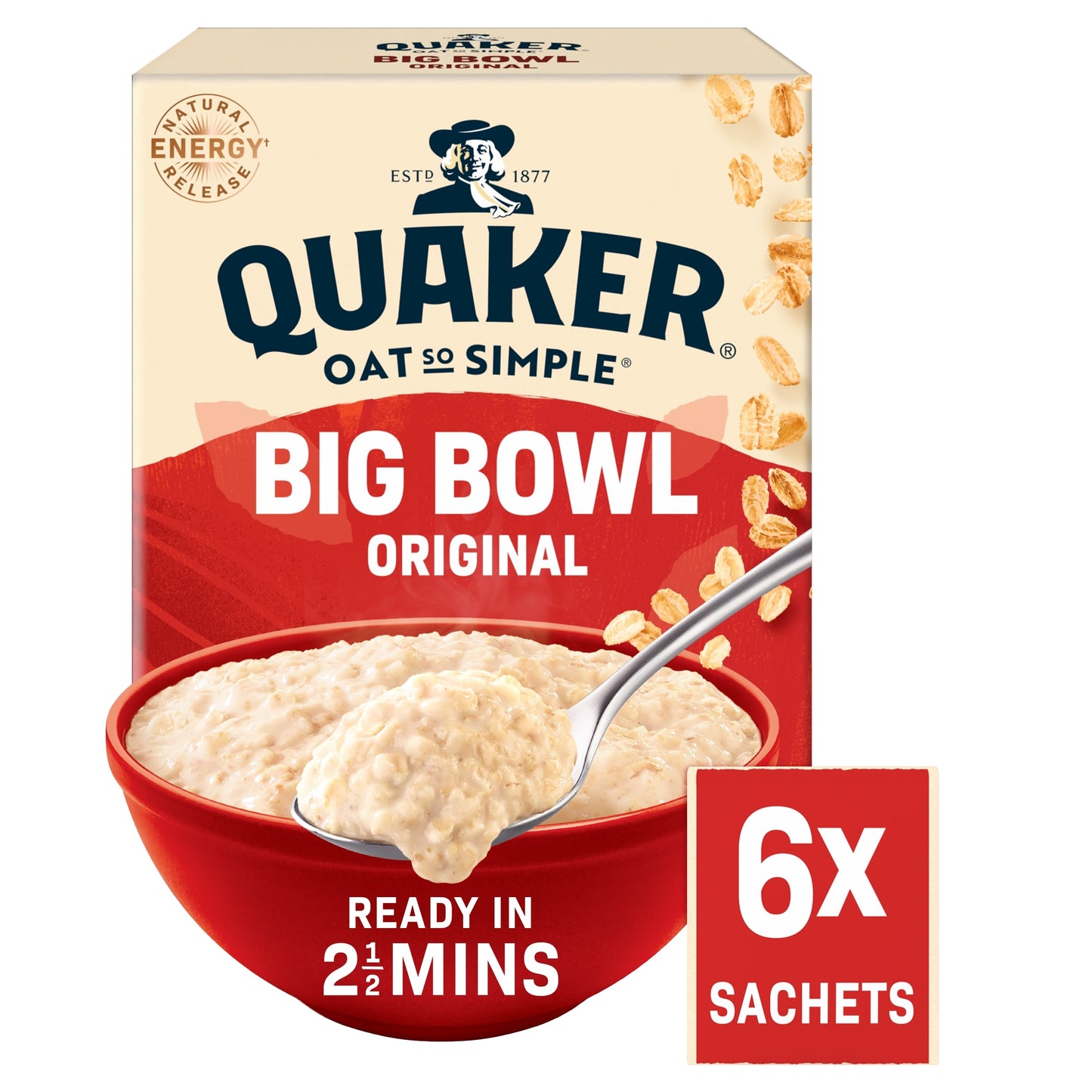 Quaker Oat So Simple Big Bowl Original Porridge Sachets 6x38.5g — image 1