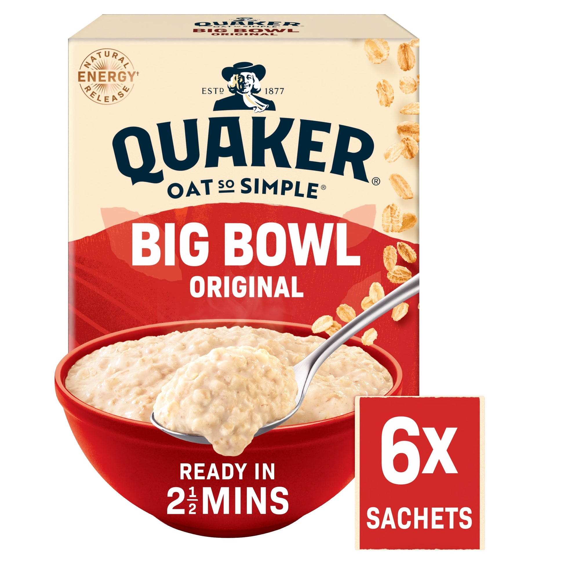 Quaker Oat So Simple Big Bowl Original Porridge Sachets 6x38.5g — image 1