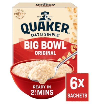 Quaker Oat So Simple Big Bowl Original Porridge Sachets 6x38.5g — image 1