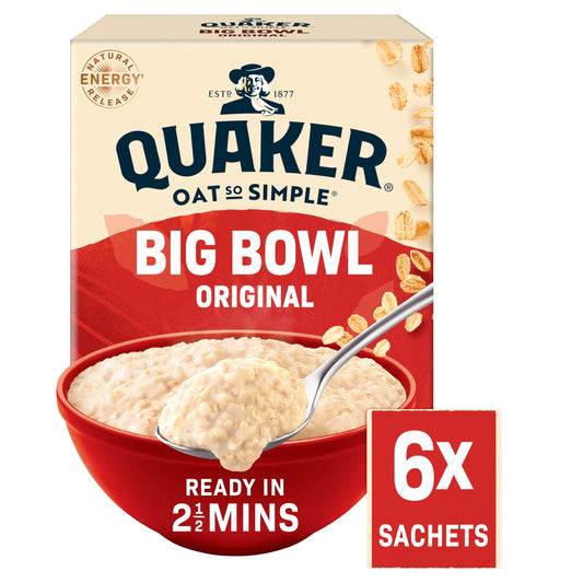 Quaker Oat So Simple Big Bowl Original Porridge Sachets 6x38.5g — image 1