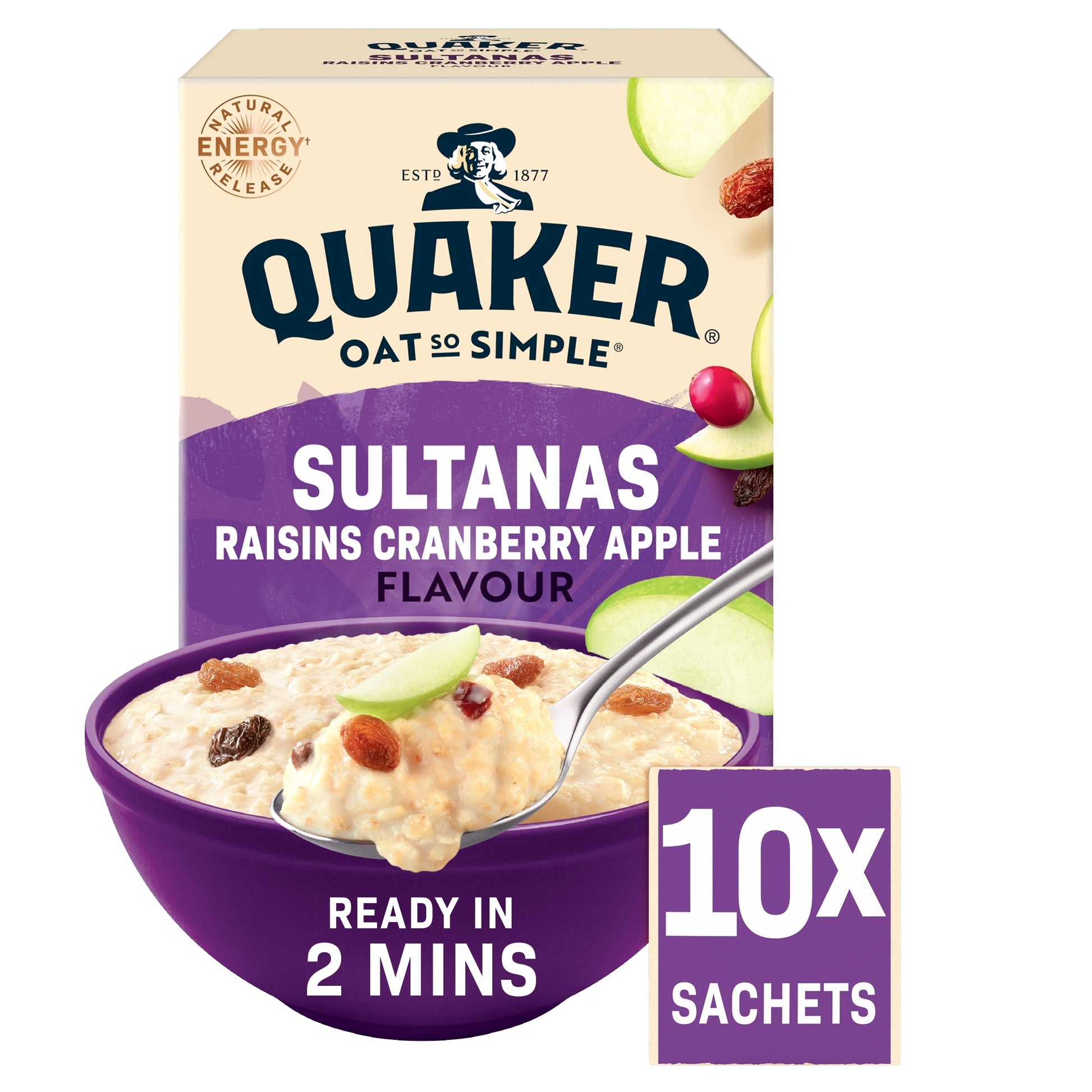 Quaker Oat So Simple Sultana & Raisin Porridge Sachets 10x38.5g — image 1