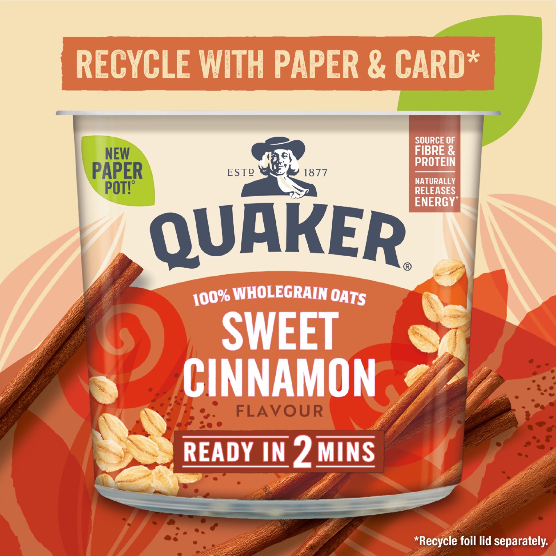 Quaker Oat So Simple Sweet Cinnamon Porridge Pot 57g — image 2