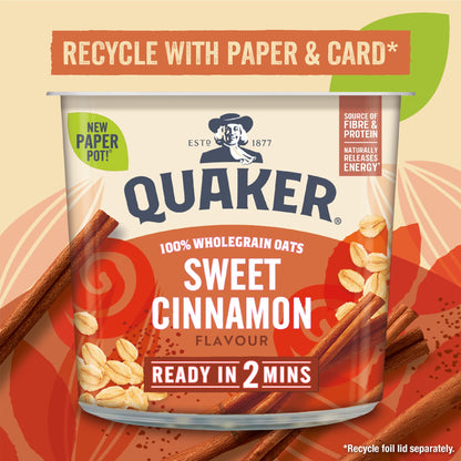Quaker Oat So Simple Sweet Cinnamon Porridge Pot 57g — image 2