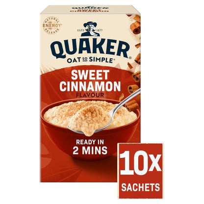 Quaker Oat So Simple Sweet Cinnamon Porridge Sachets 10x33g — image 1