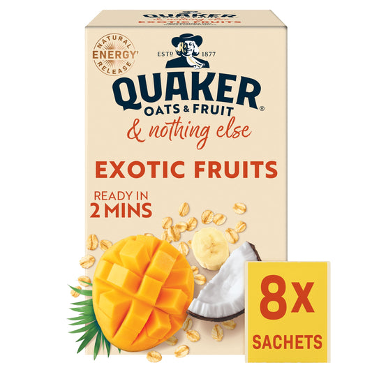 Quaker Oats Exotic Fruits & Nothing Else Porridge Sachets 8 x 33g — image 1