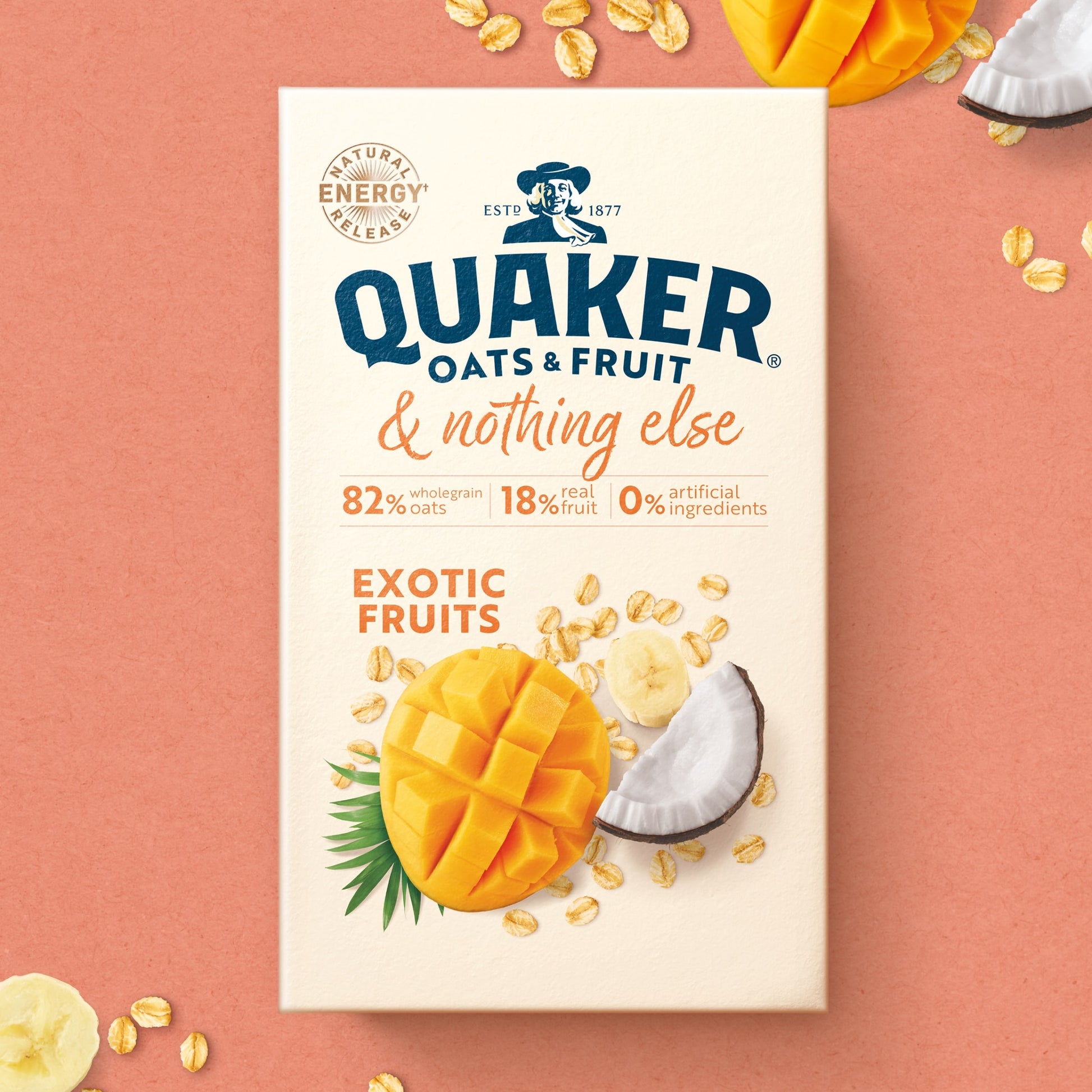 Quaker Oats Exotic Fruits & Nothing Else Porridge Sachets 8 x 33g — image 2