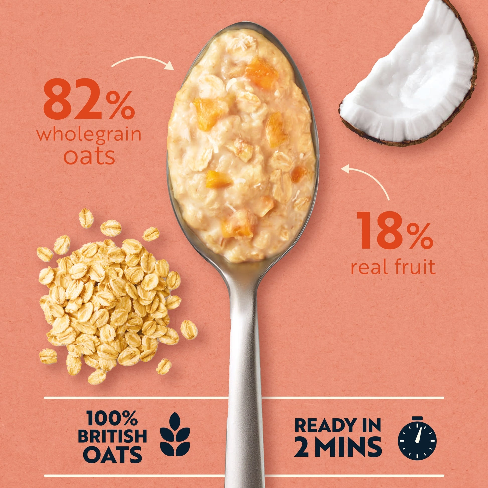 Quaker Oats Exotic Fruits & Nothing Else Porridge Sachets 8 x 33g — image 3