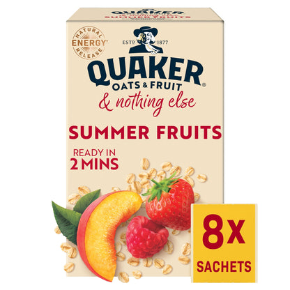 Quaker Oats Summer Fruits & Nothing Else Porridge Sachets 8 x 33g — image 1