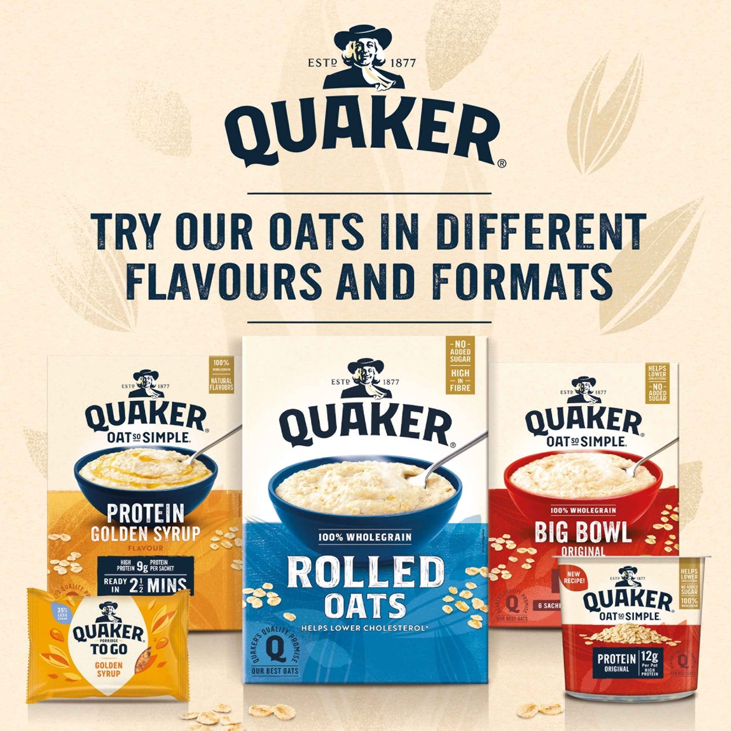 QUAKER Oss Original Oats Big Pot 60g