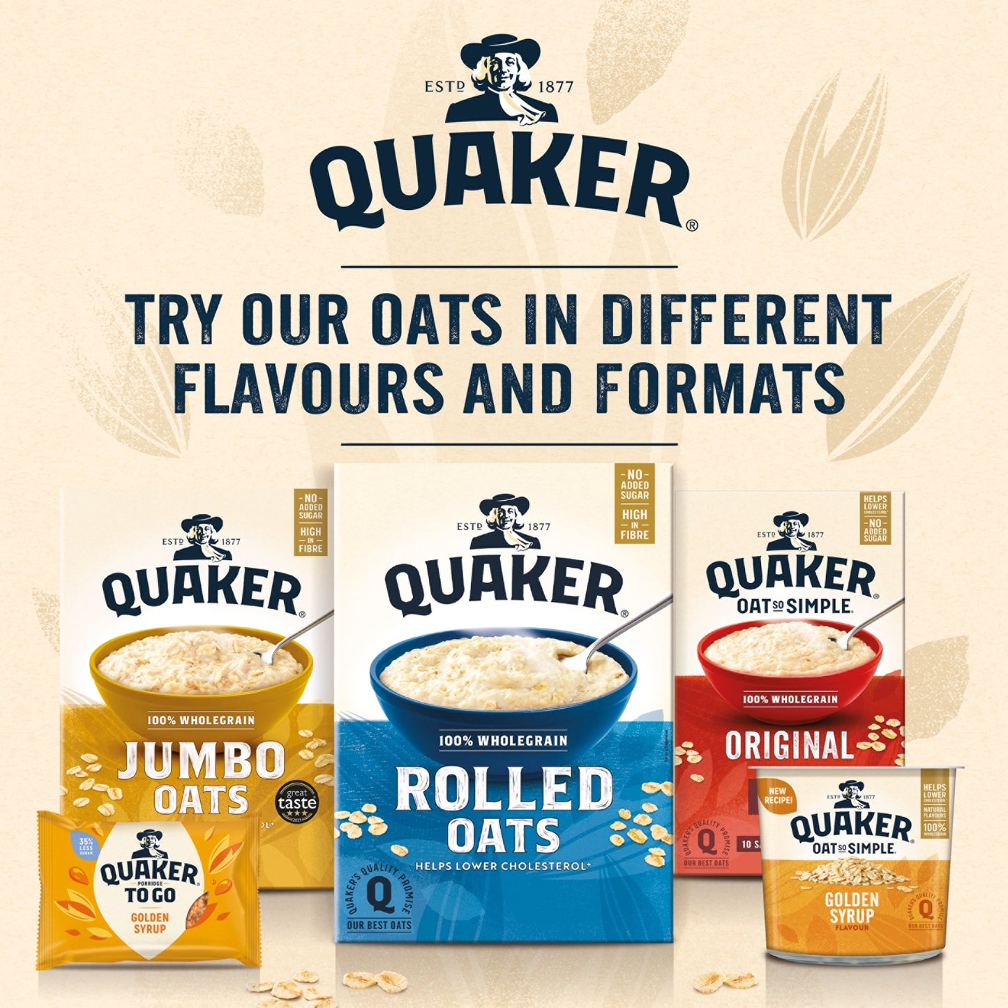 Quaker Rolled Porridge Oats 1kg — image 2