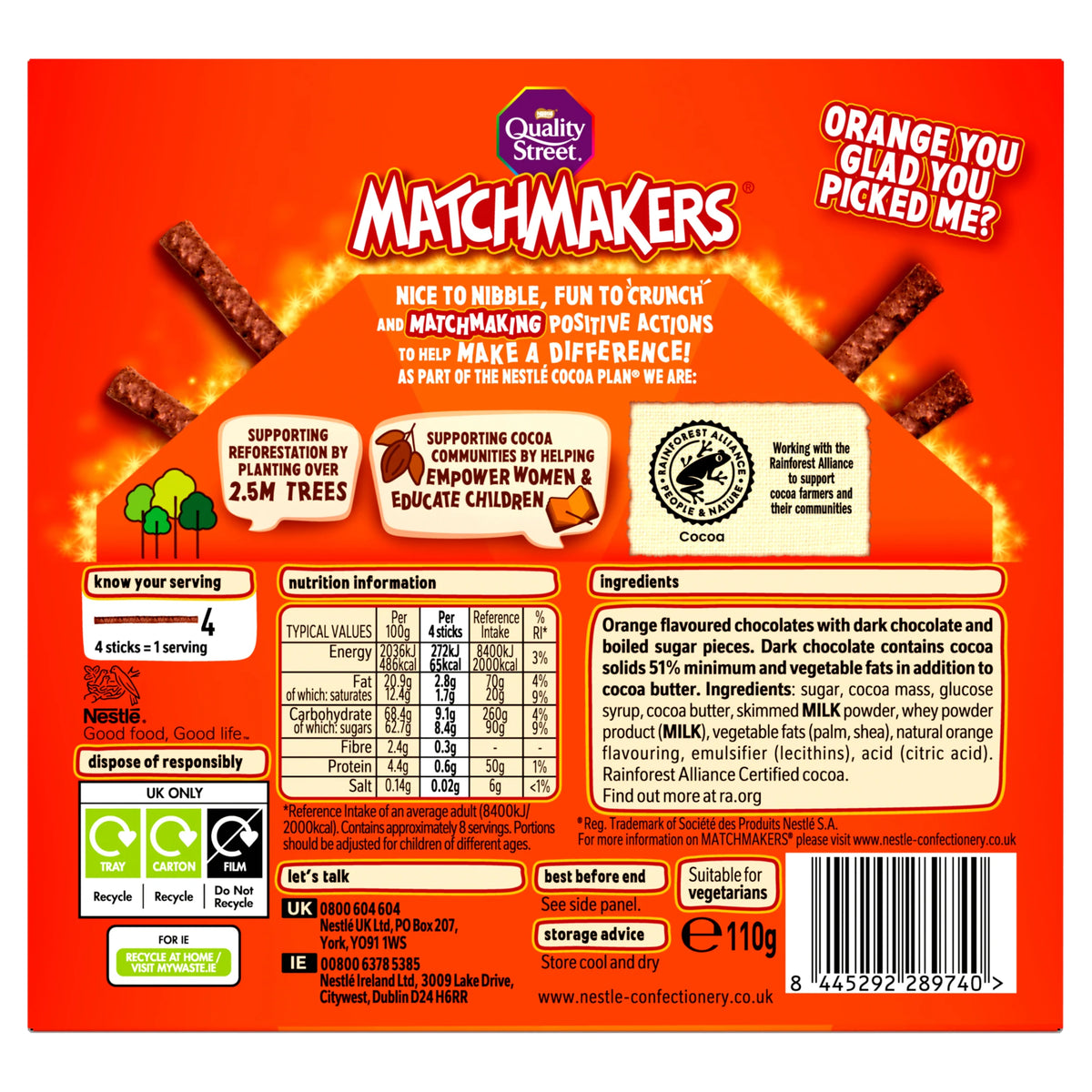 Quality Street Matchmakers Zingy Orange 110g — image 3