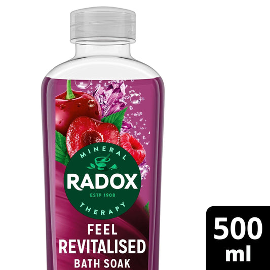 Radox Cherry & Raspberry Feel Revitilised Bath Soak Bubble Bath 500ml — image 1