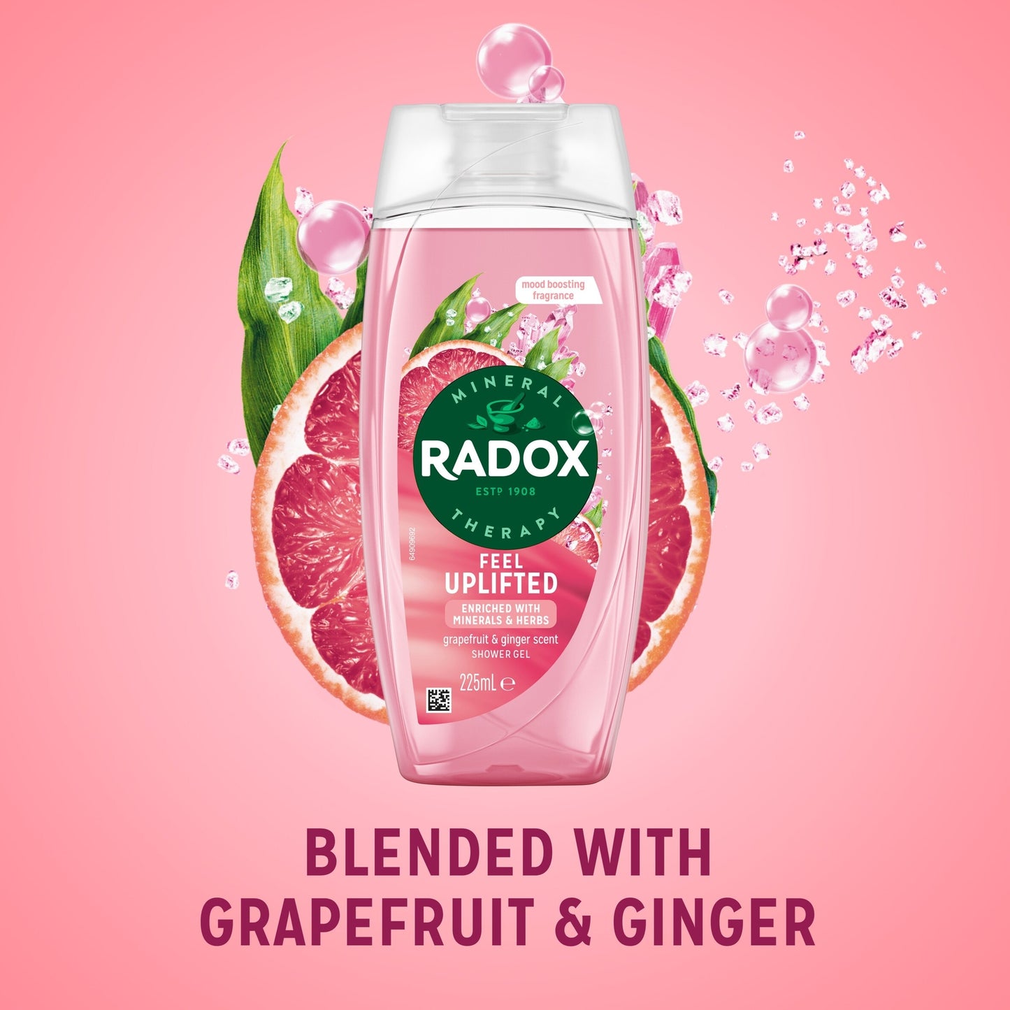 Radox Grapefruit & Ginger Feel Uplifted Shower Gel Body Wash 225ml — image 2
