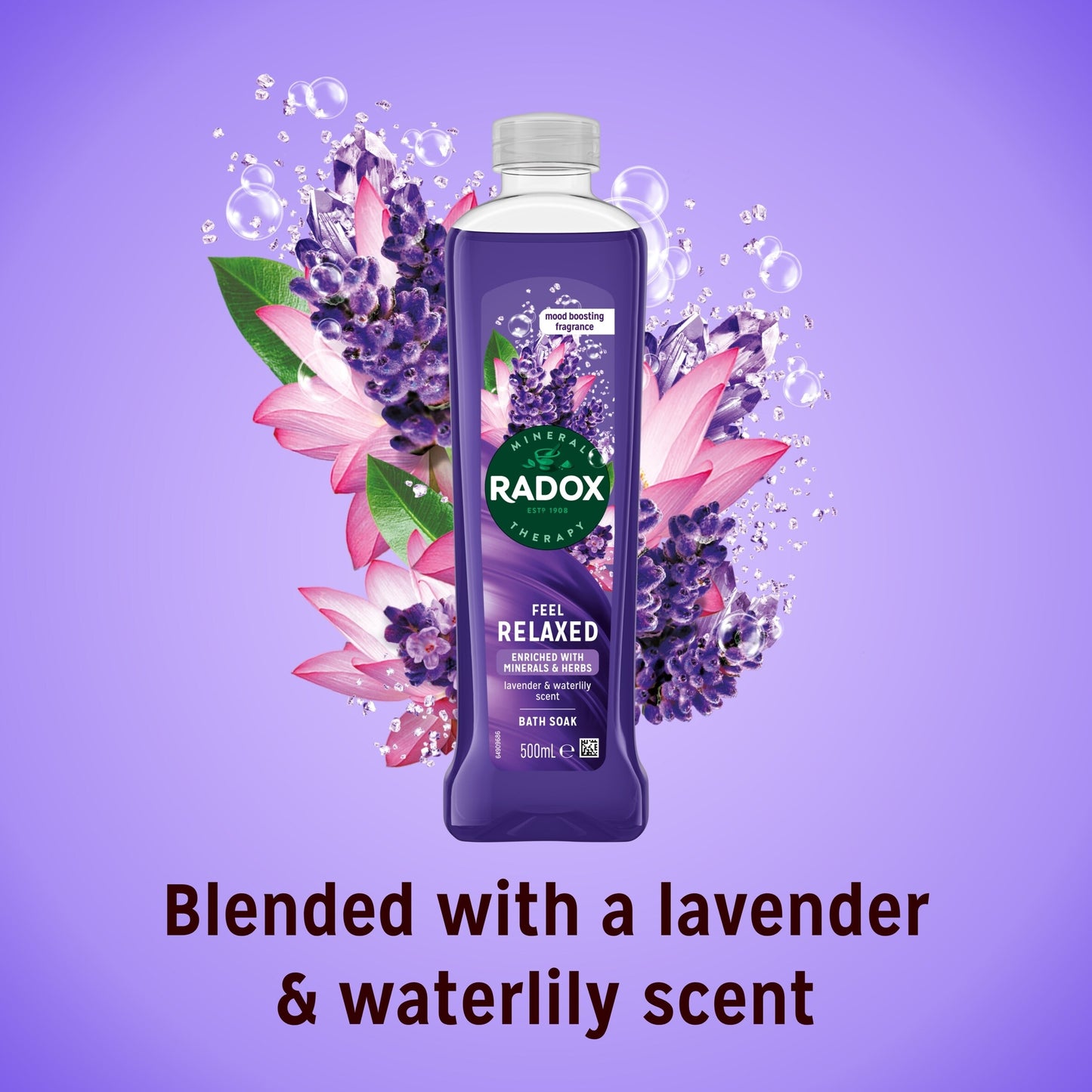 Radox Lavender Feel Relaxed Bath Soak Bubble Bath 500ml — image 2