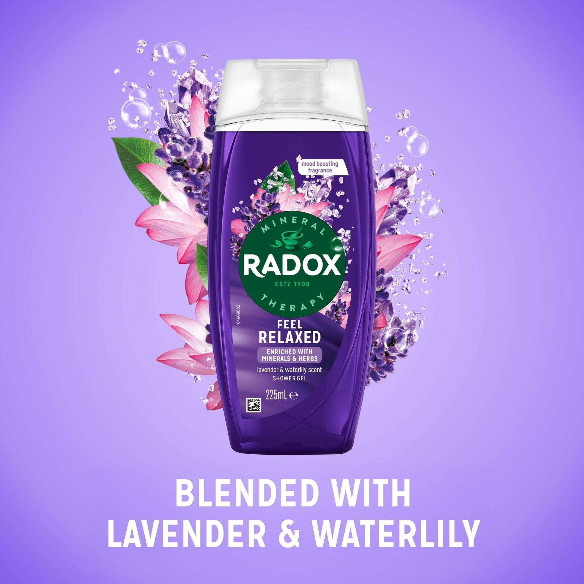 Radox Lavender Feel Relaxed Shower Gel Body Wash 225ml — image 2