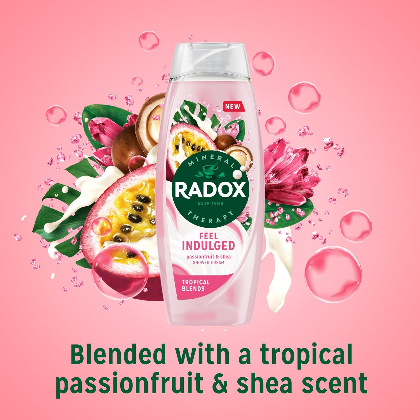 Radox Passionfruit & Shea Feel Indulged Tropical Blends Shower Gel Body Wash 450ml — image 2
