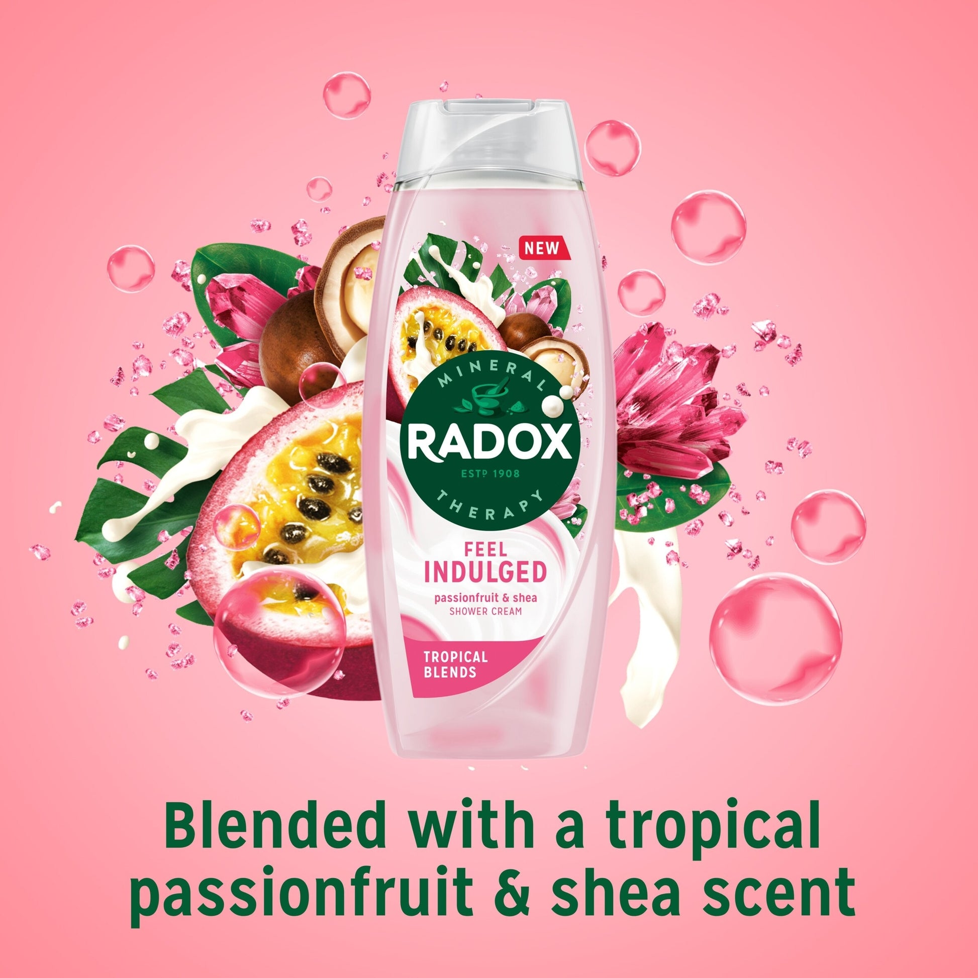 Radox Passionfruit & Shea Feel Indulged Tropical Blends Shower Gel Body Wash 450ml — image 2
