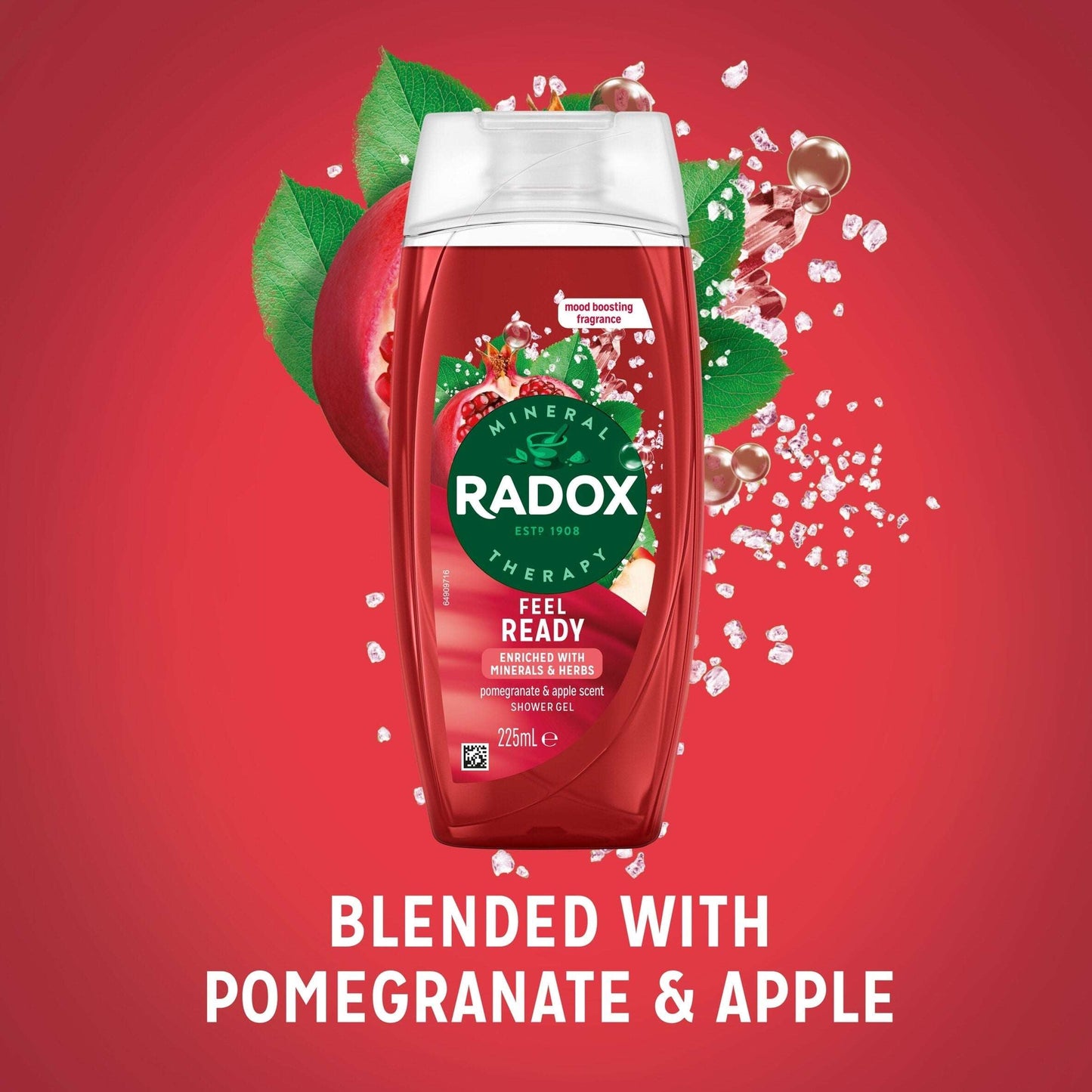 Radox Pomegranate & Apple Feel Ready Shower Gel Body Wash 225ml — image 2