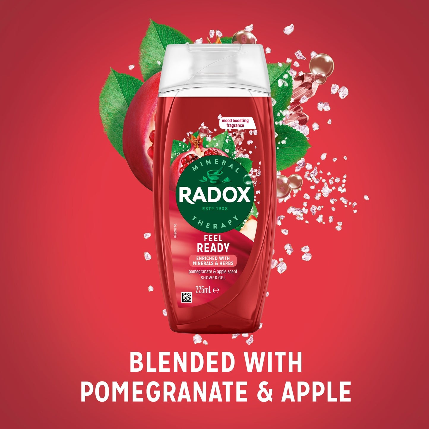Radox Pomegranate & Apple Feel Ready Shower Gel Body Wash 225ml — image 2