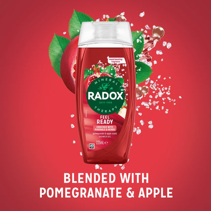Radox Pomegranate & Apple Feel Ready Shower Gel Body Wash 225ml — image 2