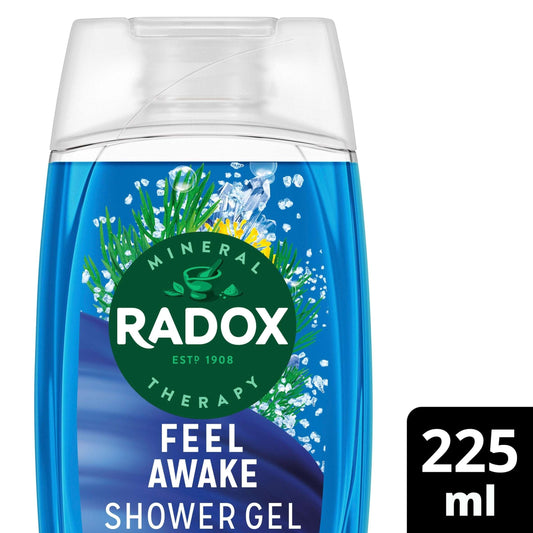 Radox Sea Minerals Feel Awake 2-in-1 Shower Gel Body Wash Shampoo 225ml — image 1