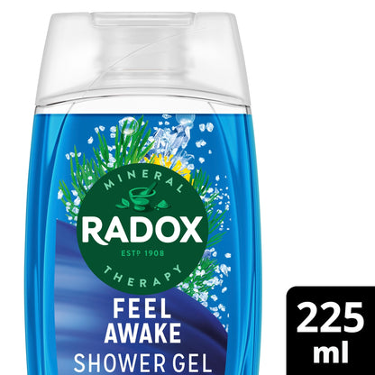 Radox Sea Minerals Feel Awake 2-in-1 Shower Gel Body Wash Shampoo 225ml — image 1