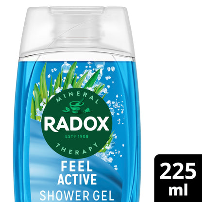 Radox Sea Salt & Lemongrass Feel Active Shower Gel Body Wash 225ml — image 1