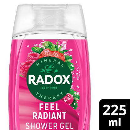Radox Strawberry Feel Radiant Shower Gel Body Wash 225ml — image 1