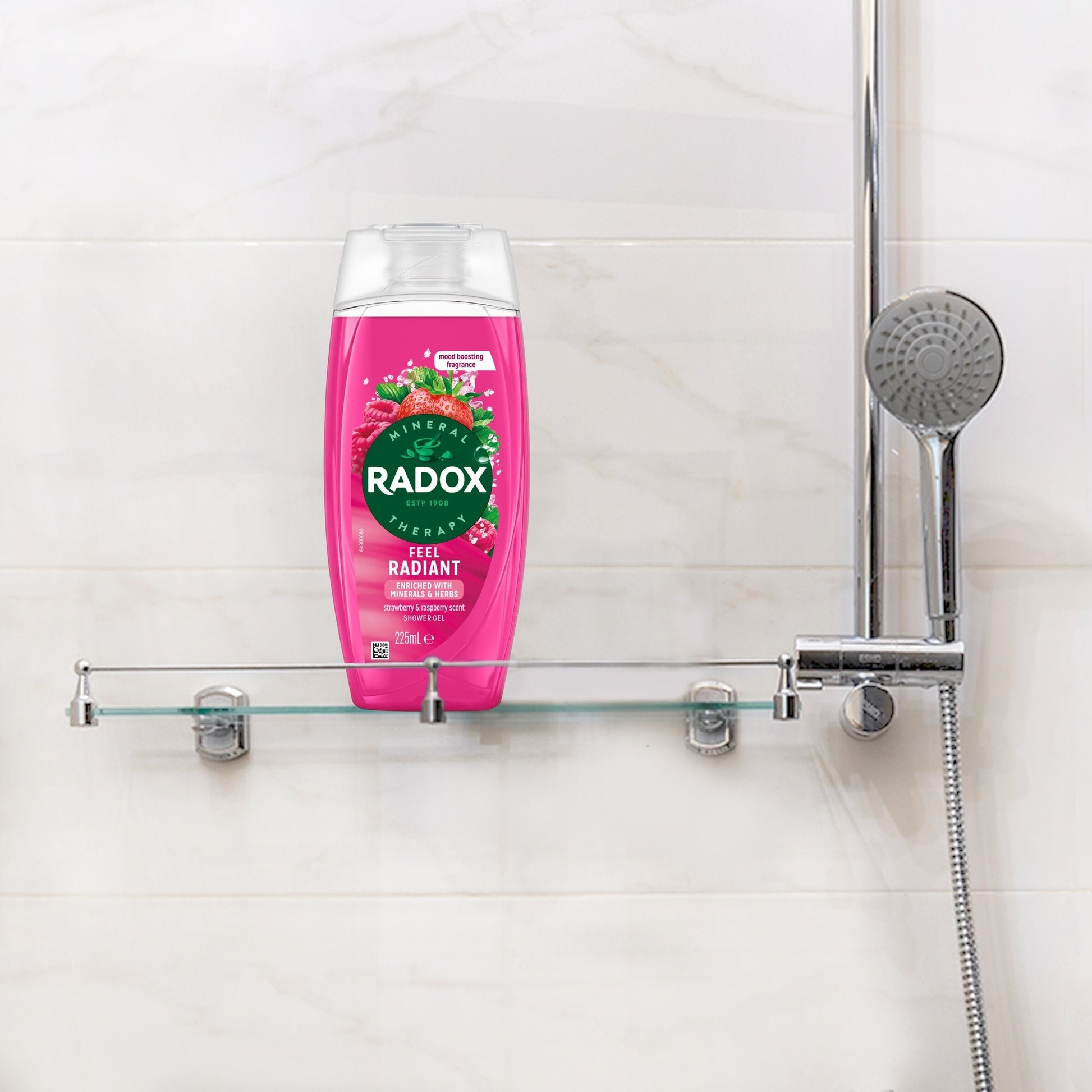 Radox Strawberry Feel Radiant Shower Gel Body Wash 225ml — image 4