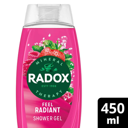 Radox Strawberry Feel Radiant Shower Gel Body Wash 450ml — image 1