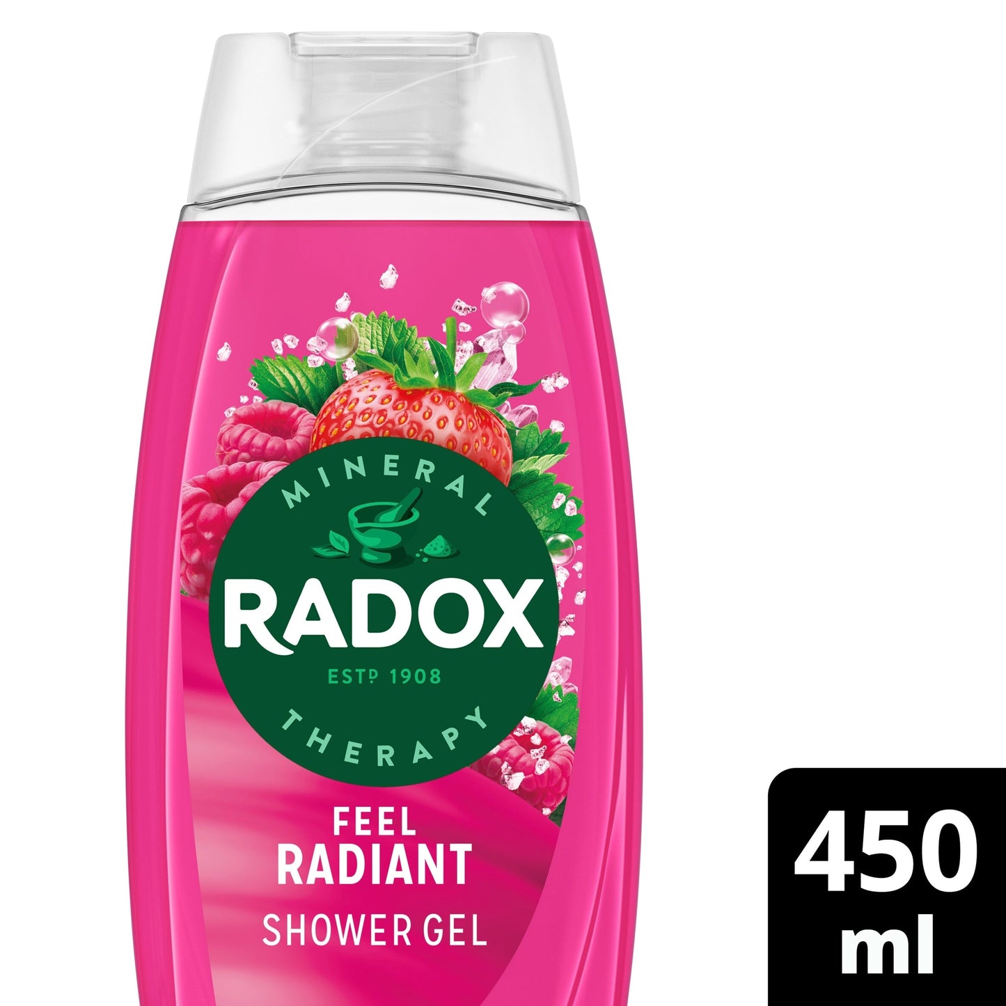 Radox Strawberry Feel Radiant Shower Gel Body Wash 450ml — image 1